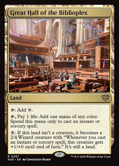 MTG Great Hall of the Biblioplex SOS 257 Regular Nonfoil