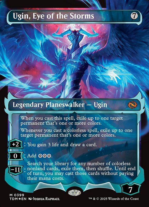 MTG Ugin, Eye of the Storms TDM 399 Showcase Ghostfire Foil