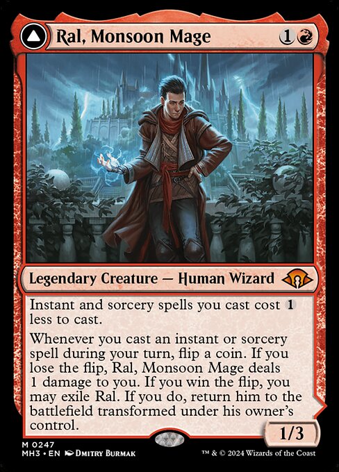 MTG Ral, Monsoon Mage // Ral, Leyline Prodigy MH3 247 Regular Nonfoil