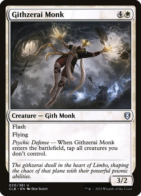 MTG Githzerai Monk CLB 020 Regular Foil