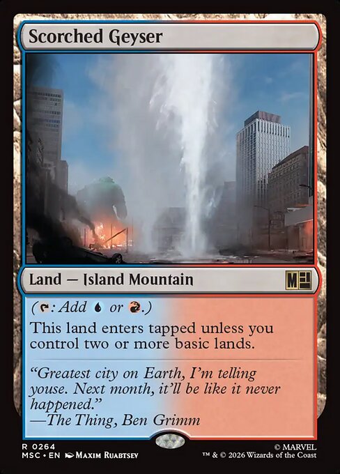 MTG Scorched Geyser MSC 264 Regular Surge Foil