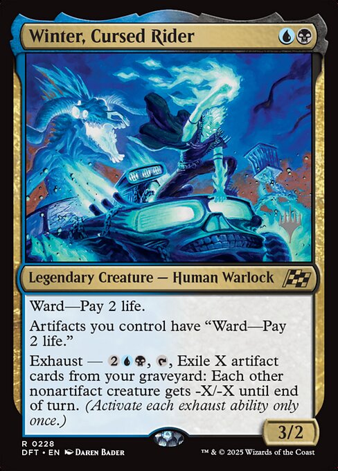 MTG Winter, Cursed Rider PDFT 228p Promo Pack Foil