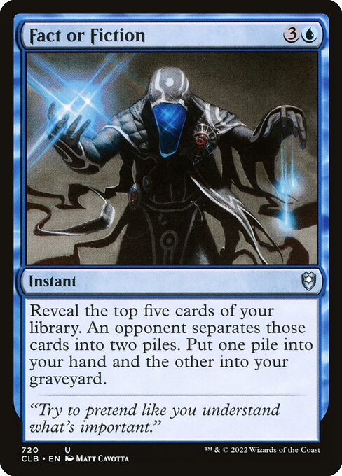 MTG Fact or Fiction CLB 720 Commander Deck Nonfoil