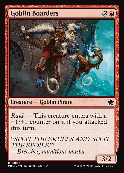 MTG Goblin Boarders FDN 087 Regular Foil