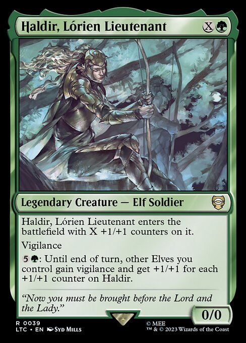MTG Haldir, Lórien Lieutenant LTC 039 Regular Nonfoil