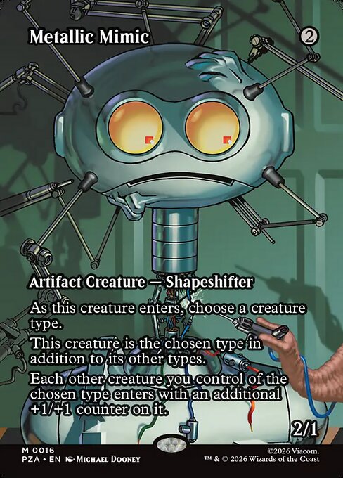 MTG Metallic Mimic PZA 016 Borderless Source Material Foil