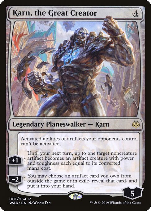 MTG Karn, the Great Creator PWAR 001P Promo Pack Foil front