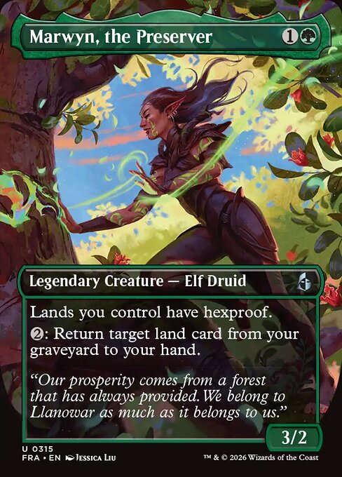 MTG Marwyn, the Preserver FRA 315 Borderless Echoed Pairs Nonfoil front
