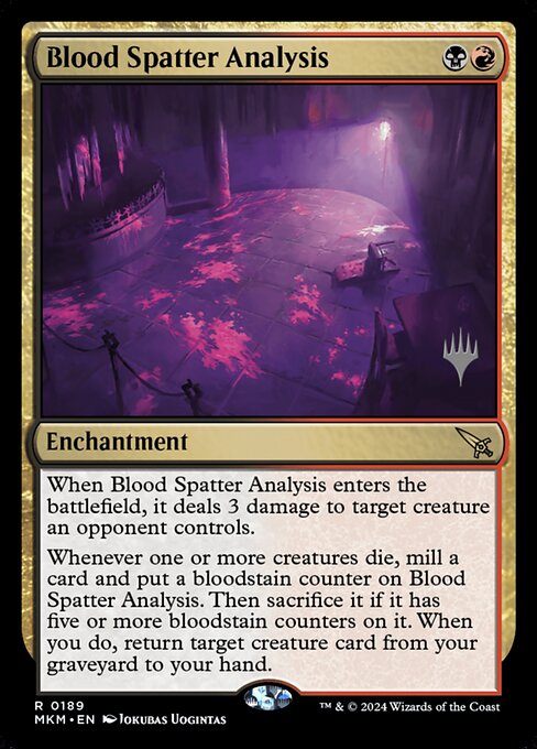 MTG Blood Spatter Analysis PMKM 189p Promo Pack Foil