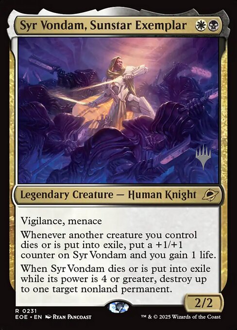 MTG Syr Vondam, Sunstar Exemplar PEOE 231p Promo Pack Nonfoil