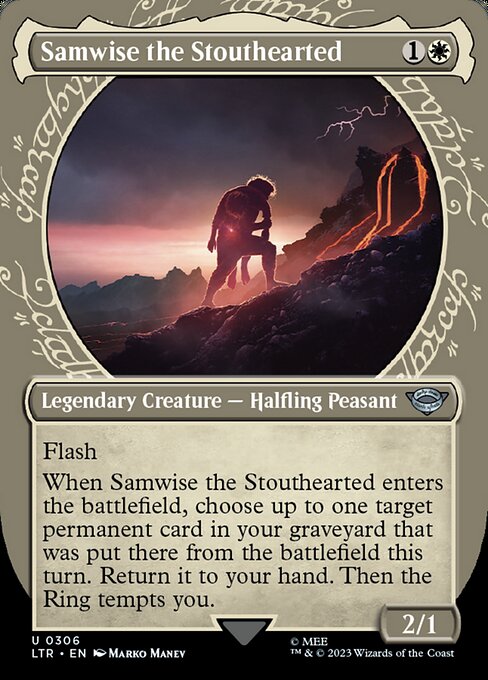 MTG Samwise the Stouthearted LTR 306 Showcase Ring Foil
