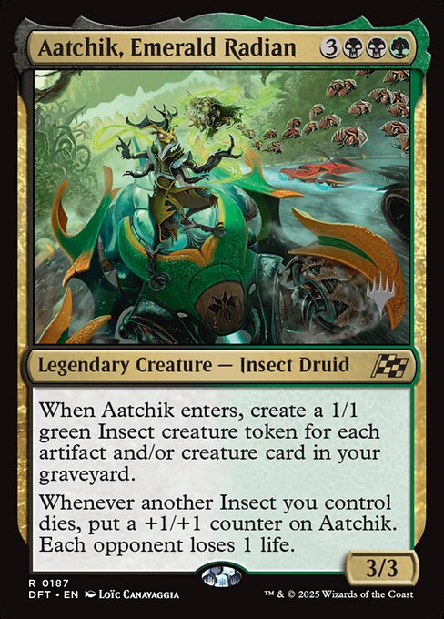 MTG Aatchik, Emerald Radian PDFT 187p Promo Pack Nonfoil
