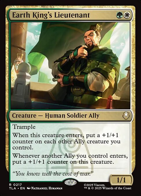 MTG Earth King's Lieutenant TLA 217 Regular Nonfoil