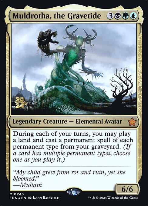 MTG Muldrotha, the Gravetide PFDN 243s Prerelease Foil