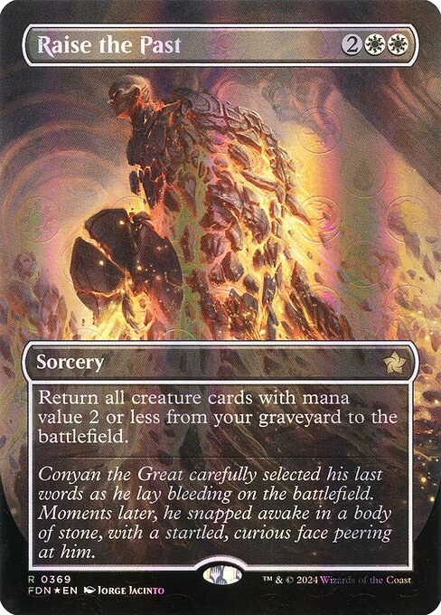 MTG Raise the Past FDN 369 Borderless Mana Foil