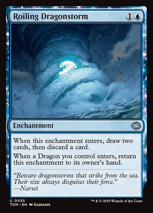 MTG Roiling Dragonstorm TDM 055 Regular Nonfoil