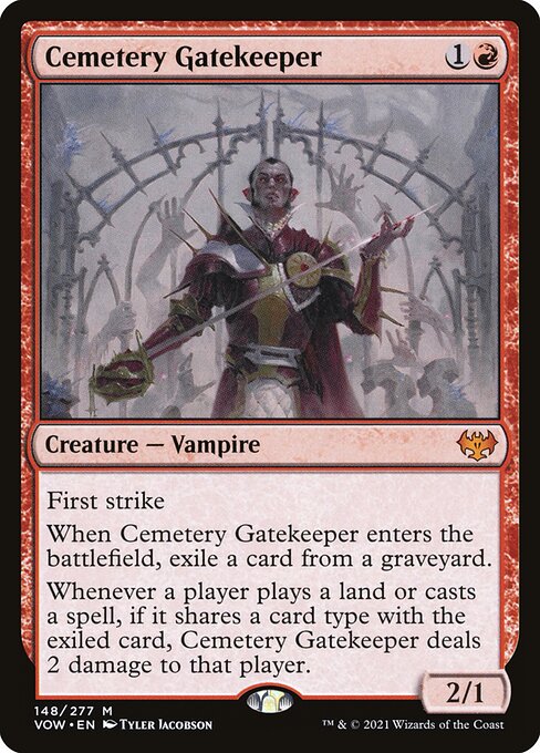 MTG Cemetery Gatekeeper VOW 148 Standard Nonfoil front