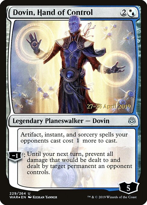 MTG Dovin, Hand of Control PWAR 229S Prerelease Promo Foil front