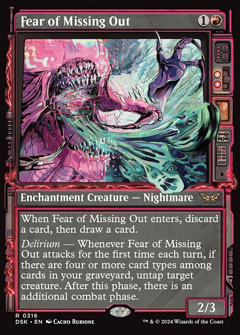MTG Fear of Missing Out DSK 316 Paranormal Frame Foil