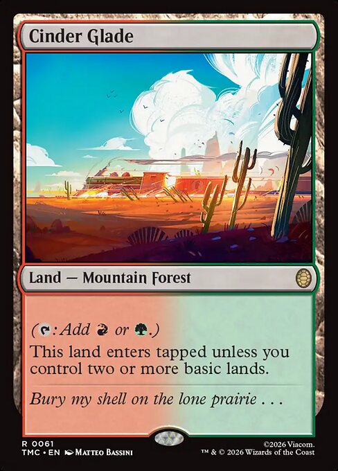 MTG Cinder Glade TMC 061 Regular Surge Foil