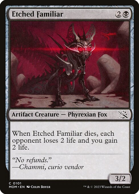 MTG Etched Familiar MOM 101 Regular Nonfoil