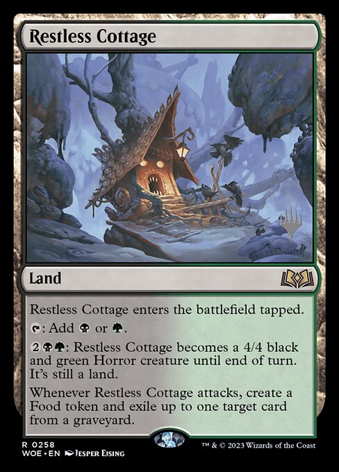 MTG Restless Cottage PWOE 258p Promo Pack Foil
