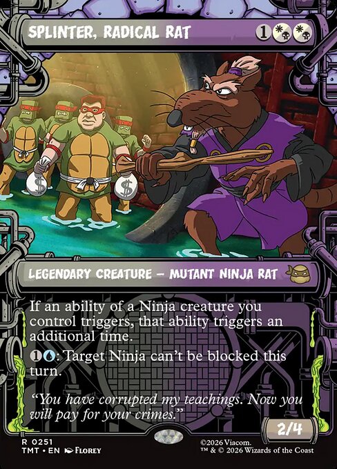 MTG Splinter, Radical Rat TMT 251 Sewer Frame Foil