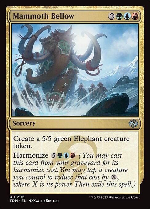 MTG Mammoth Bellow TDM 205 Regular Foil