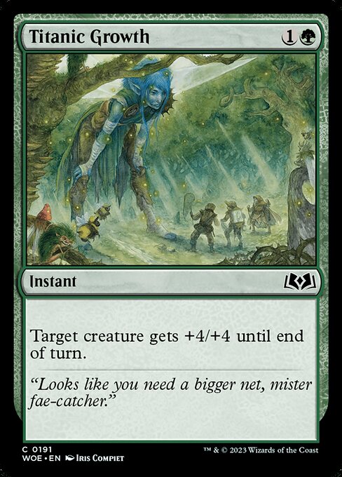 MTG Titanic Growth WOE 191 Regular Foil