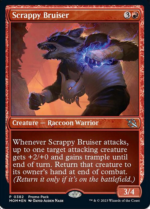 MTG Scrappy Bruiser MOM 382 Promo Pack Nonfoil