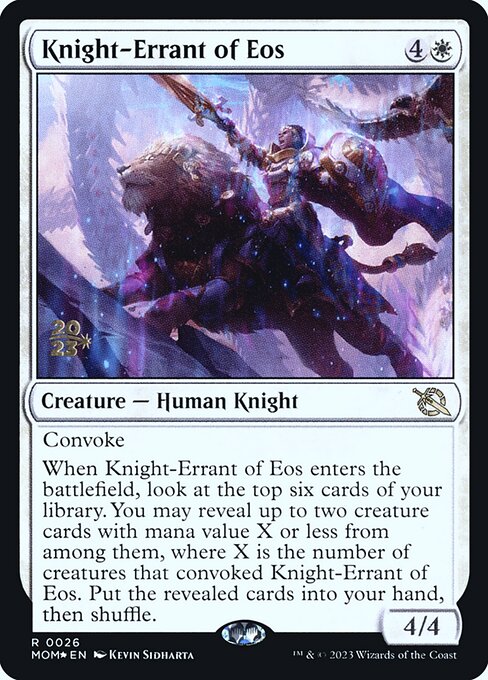 MTG Knight-Errant of Eos PMOM 026s Prerelease Foil