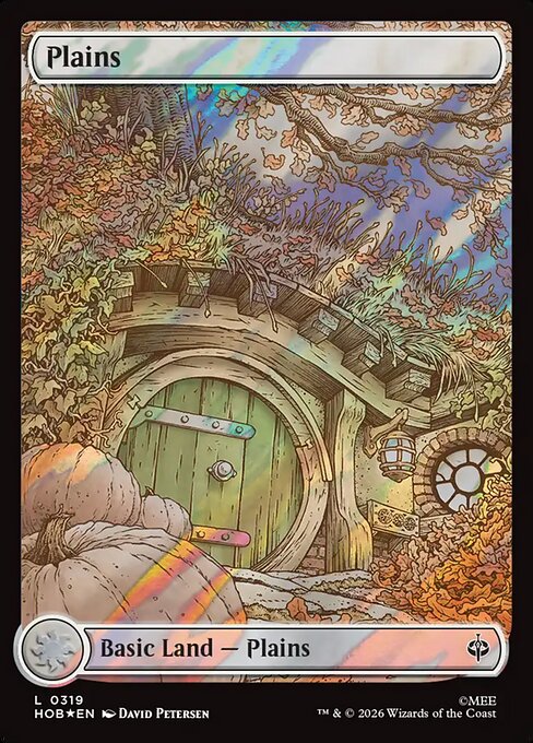 MTG Plains HOB 319 Full Art Land Surge Foil