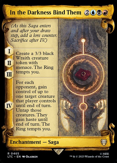 MTG In the Darkness Bind Them LTC 465 Alternate Art Nonfoil