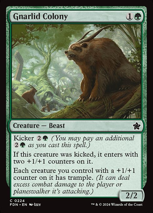 MTG Gnarlid Colony FDN 224 Regular Foil