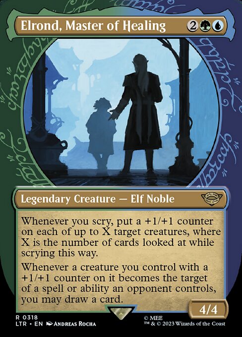 MTG Elrond, Master of Healing LTR 318 Showcase Ring Foil