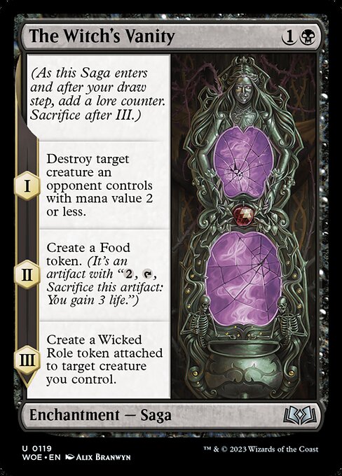 MTG The Witch's Vanity WOE 119 Regular Foil