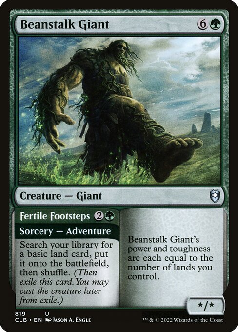 MTG Beanstalk Giant // Fertile Footsteps CLB 819 Commander Deck Nonfoil