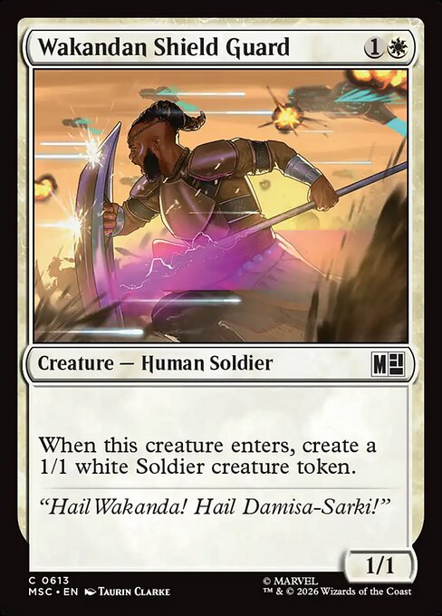 MTG Wakandan Shield Guard MSC 613 Regular Nonfoil