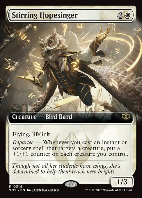 MTG Stirring Hopesinger SOS 314 Extended Art Foil