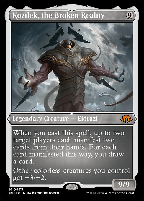 MTG Kozilek, the Broken Reality MH3 475 Foil Etched Etched