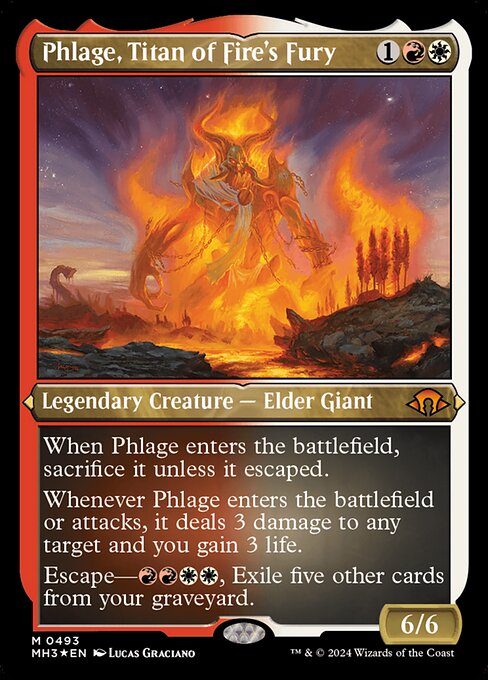 MTG Phlage, Titan of Fire's Fury MH3 493 Foil Etched Etched