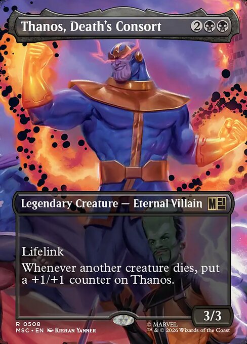 MTG Thanos, Death's Consort MSC 508 Borderless Nonfoil