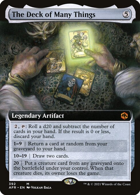 MTG The Deck of Many Things AFR 392 Extended Art Nonfoil