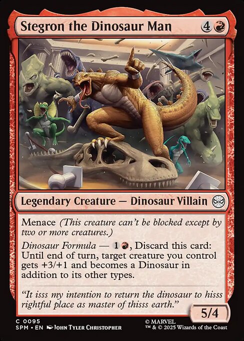 MTG Stegron the Dinosaur Man SPM 095 Regular Nonfoil