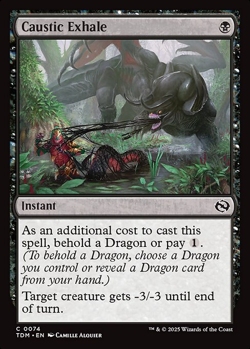 MTG Caustic Exhale TDM 074 Regular Nonfoil