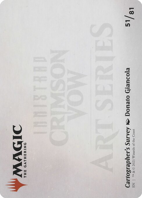 MTG Cartographer's Survey AVOW 051 Art Card Nonfoil reverse