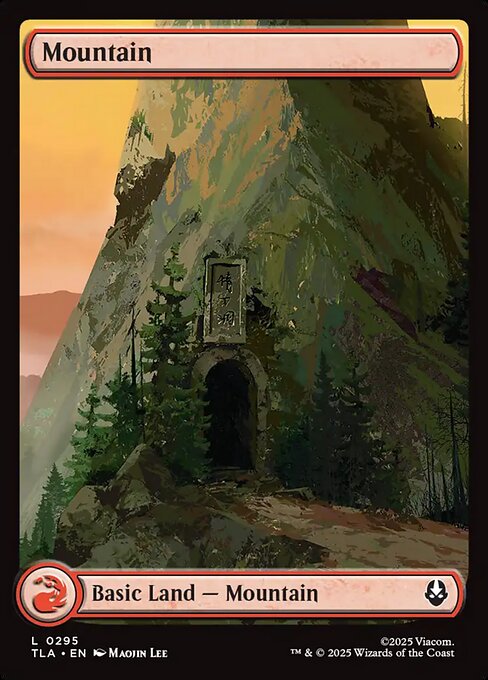 MTG Mountain TLA 295 Full Art Avatar's Journey Land Nonfoil