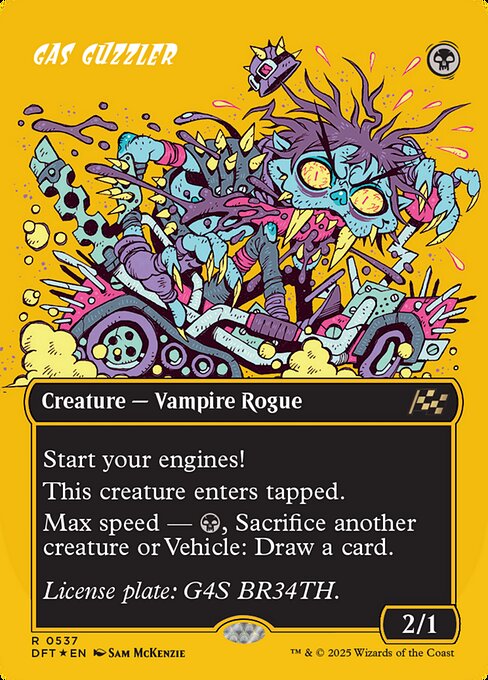 MTG Gas Guzzler DFT 537 Borderless Rude Rider First-Place Foil