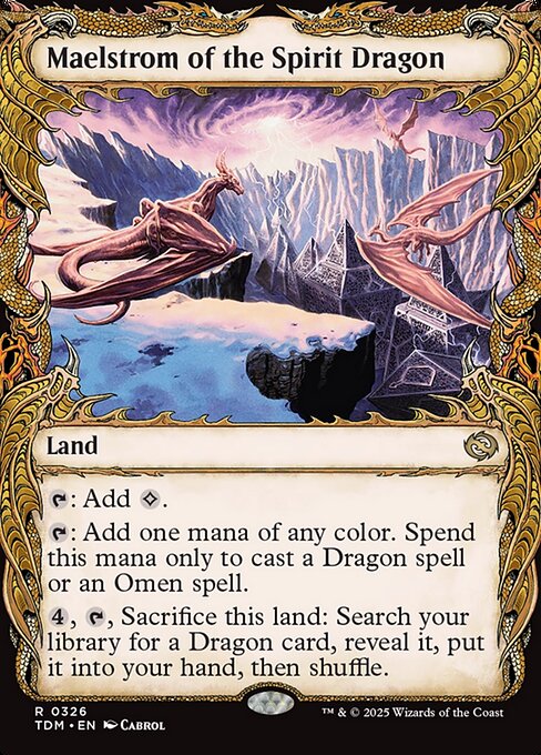 MTG Maelstrom of the Spirit Dragon TDM 326 Showcase Draconic Frame Nonfoil