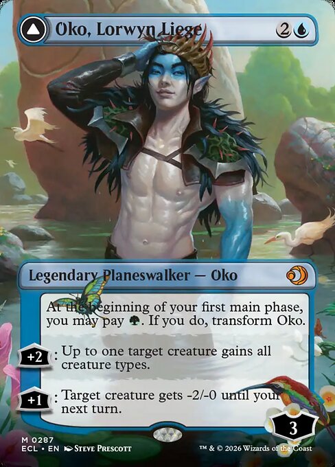 MTG Oko, Lorwyn Liege // Oko, Shadowmoor Scion ECL 287 Showcase Ring Nonfoil
